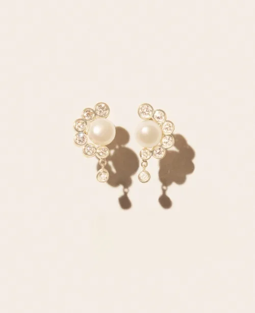 Cosi Store • Boucle d'Oreilles Martha N°2 Perle et Diamant Pascale Monvoisin (Pascale Monvoisin)