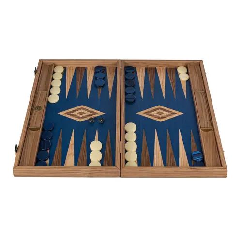 Cosi Store • Backgammon PM Bleu Noyer Manopoulos (Manopoulos)