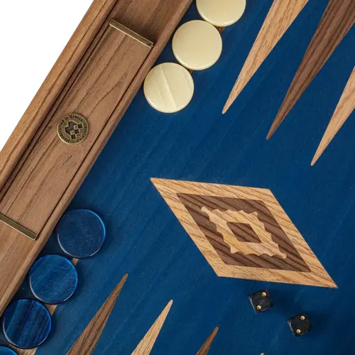 Cosi Store • Backgammon PM Bleu Noyer Manopoulos (Manopoulos)